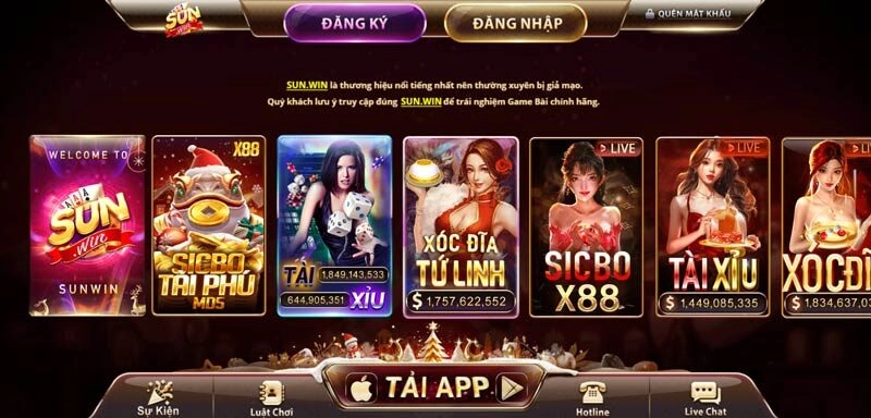 Giao diện Sunwin